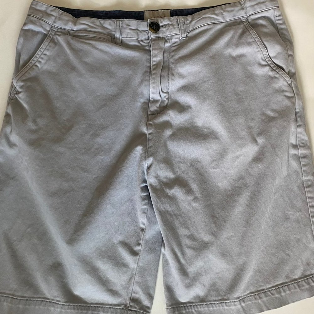 Men's Jachs NY Chino Shorts Sz 34 Light Gray Wash